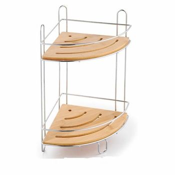 Estantería De Baño Dkd Home Decor Metal Bambú (19.5 X 19.5 X 37 Cm)