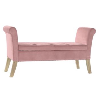 Banqueta Dkd Home Decor Rosa Madera (130 X 44 X 69 Cm)