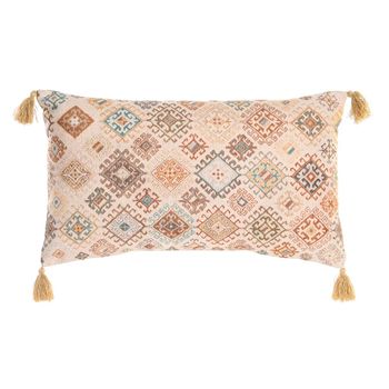 Cojín Dkd Home Decor Beige Poliéster Algodón (60 X 15 X 35 Cm)