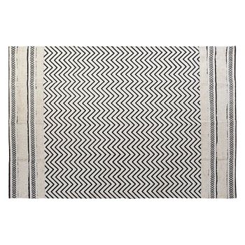 Alfombra Dkd Home Decor Negro Zig-zag Blanco (160 X 226 X 0,7 Cm)