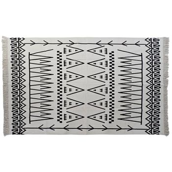 Alfombra Dkd Home Decor Negro Blanco Ikat (160 X 250 X 0,7 Cm)