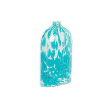 Jarrón Dkd Home Decor Cristal Azul Mediterráneo (12 X 7,5 X 21,5 Cm)