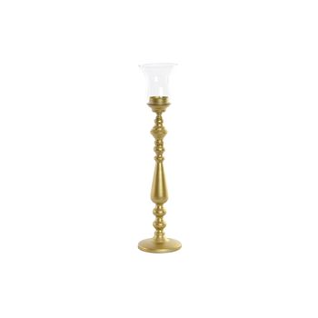 Candelabro Dkd Home Decor Cristal Dorado Metal (10 X 10 X 41 Cm)