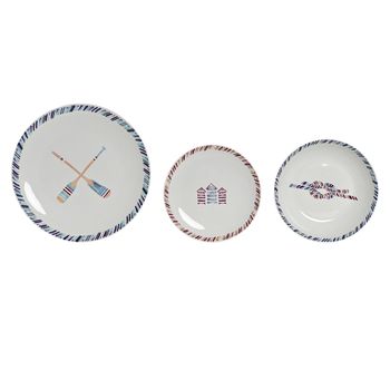 Set De Vajilla Dkd Home Decor Marino Porcelana (18 Pcs)