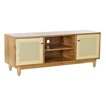 Mueble De Tv Dkd Home Decor Marrón Abeto Ratán (140 X 53 X 38 Cm)