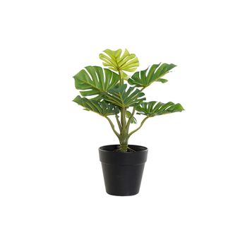 Planta Decorativa Dkd Home Decor Negro Verde Pvc Pp (20 X 20 X 30 Cm)