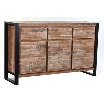 Aparador Dkd Home Decor Natural Negro Metal Acacia (140 X 40 X 85 Cm)