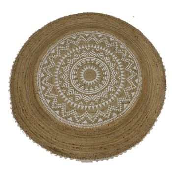 Alfombra Dkd Home Decor Marrón Mandala (200 X 200 X 0,75 Cm)