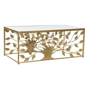 Mesa De Centro Dkd Home Decor Espejo Metal (110 X 60 X 46 Cm)