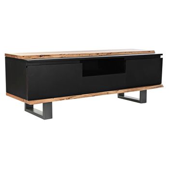 Mueble De Tv Dkd Home Decor Negro Madera De Mango (145 X 50 X 45 Cm)