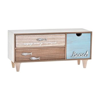 Caja-joyero Dkd Home Decor Madera Playa (34 X 13 X 16 Cm)