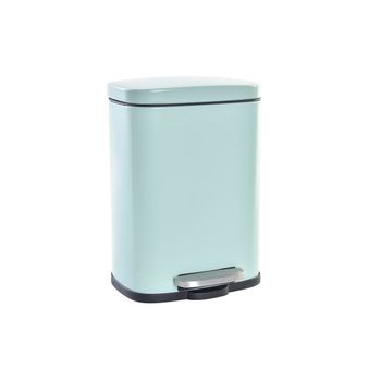 Cubo Para La Basura Dkd Home Decor Menta Mate Metal Básico (21 X 15 X 29,5 Cm) (5 L)