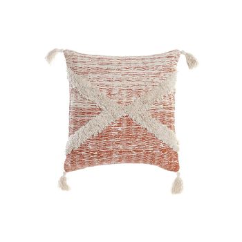 Cojín Dkd Home Decor Beige Naranja Poliéster Algodón (45 X 10 X 45 Cm)