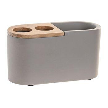 Vaso Dkd Home Decor 11 X 4,5 X 6 Cm Natural Gris Cemento