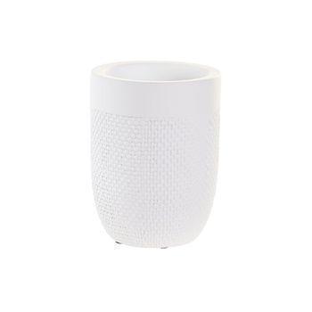 Vaso Dkd Home Decor 8 X 8 X 10,5 Cm Cemento Blanco