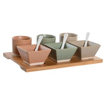 Set Aperitivo Porcelana/bambu Set 10 Pzs Marca Item