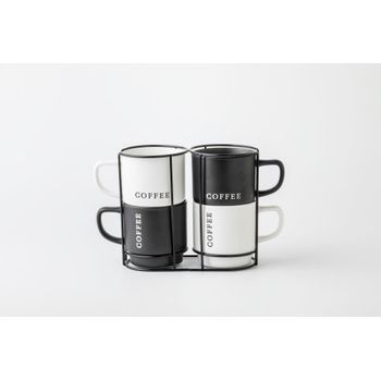 Mug Porcelana Metal Set 4 Uds Marca Item