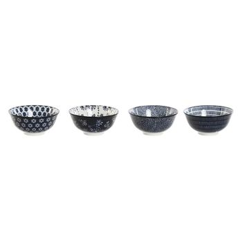 Bol Porcelana Decorado Surtido Azul Set 4 Uds Marca