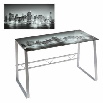 Mesa Multiu 120x60x75cm Unimasa Acero/cristal Eternal City 4_ _