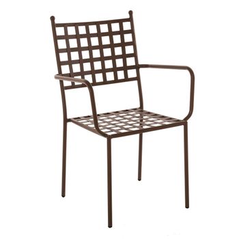 Sillã³n De Jardã­n Cartago Apilable De Hierro Marrã³n Ã“xido De90x55x56 Cm