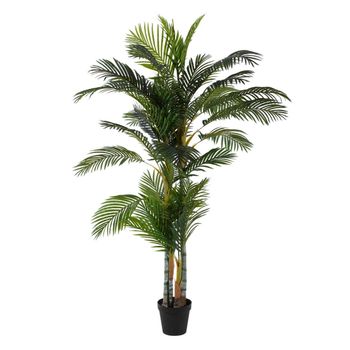 Planta Decorativa 100 X 130 X 210 Cm Verde Pvc Palmera