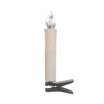 Set De 10 Velas Led De Navidad Blancas Para Interior