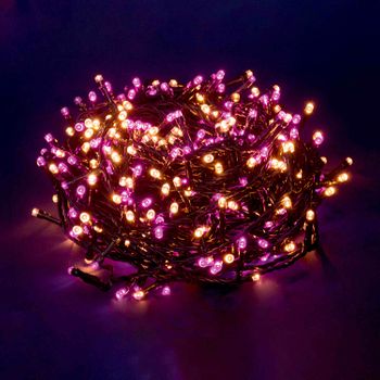 Luces De Navidad De 8 Funciones Con 100 Luces Para Interiory Exterior De Led Rosas Y Amarillas De 495 Cm