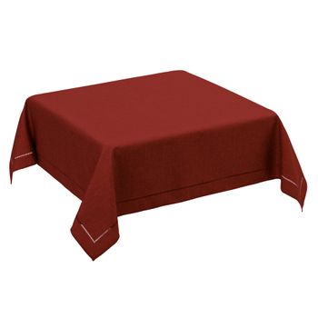 Mantel Rojo De Tela Clásico De 150x150 Cm