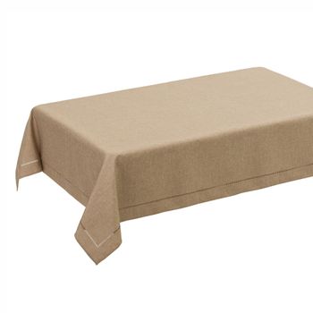 Mantel Beige De Tela Clásico De 210x150 Cm