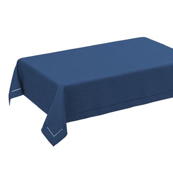 Mantel Azul De Tela Clásico De 210x150 Cm