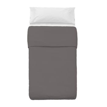 Funda Nórdica Gris De Algodón Y Poliéster Clásica Para Cama De 90 Cm