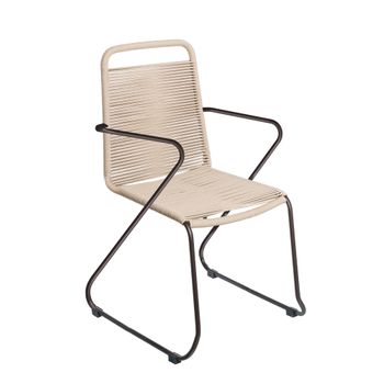 Silla de Jardín LOLA HOME (Gris - Acero - 90x69x62 cm)