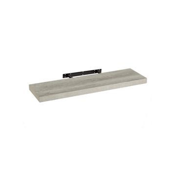 Estante De Pared Flotante De Madera Mdf Gris De 23x80 Cm