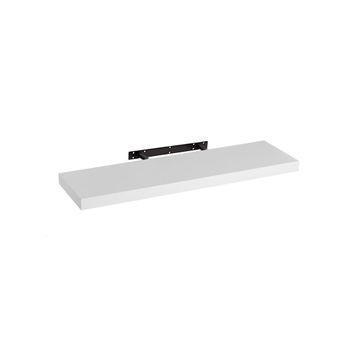 Estante De Pared Flotante De Madera Mdf Blanco De 23x80 Cm