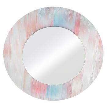 Espejo Aguas Blanco Cristal De 80x80 Cm