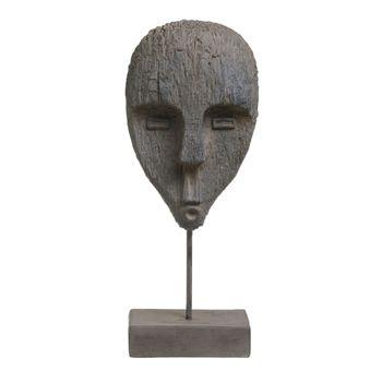 Figura Decorativa 19 X 22 X 55 Cm Gris