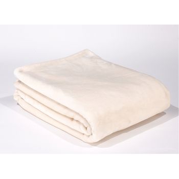 Manta Lisa Para Cama Micro Coral Color Beige Para Cama De 135 / 150 Cm con  Ofertas en Carrefour