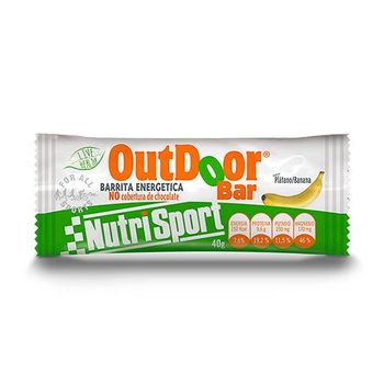 Nutrisport - Barrita Outdoor - 1 Barrita X 40 Gr - Deliciosa Y Energética -  Sabor: Plátan