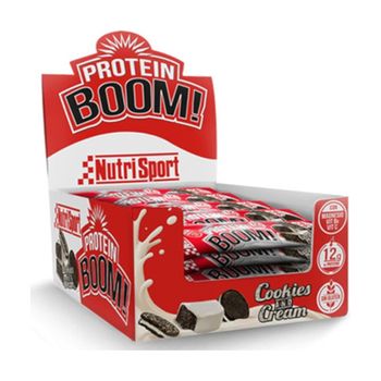 Nutrisport - Protein Boom 24 Barritas X 49 G - Barritas De Proteína -  Sabor: Cookies & Cr