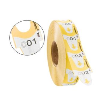 Tickets Turnomatic 31x67 Mm Color Amarillo Rollo 4000 Tickets (pack De 6)