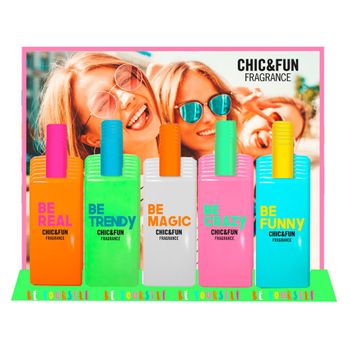 Expositor Surpresa Chic & Fun Grátis Pela Compra De 25 Fragâncias 50ml. Chic & Fun