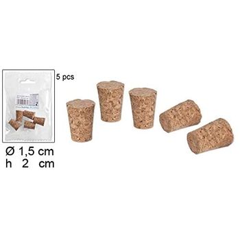 Tapones De Corcho Natural Para Botellas. Pack 5 Unidades