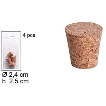 Tapones De Corcho Natural Para Botellas. Pack 4 Unidades