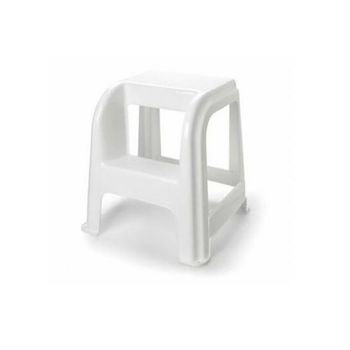 Taburete De Plástico Con Escalón, Silla Escalera Práctica Dos Escalones