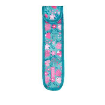 Funda Flauta Gabol Wendy Azul Y Rosa Con Gancho Y Bucle