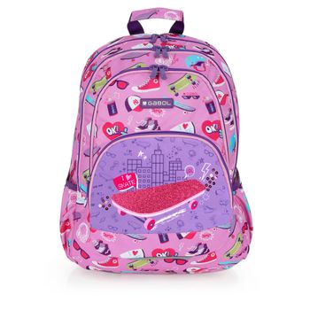 Mochila Gabol Roller En Estampado Rosa