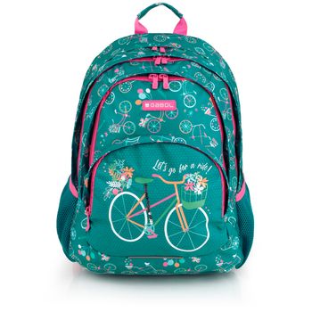 Mochila Gabol Fiori Con Bicicletas E Impermeable