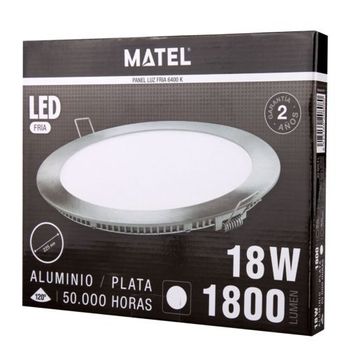 Downlight Led 18w Redondo Plata Fria 20808