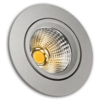 Aro Led Cob Alum.basc.red.plata 5w.calid