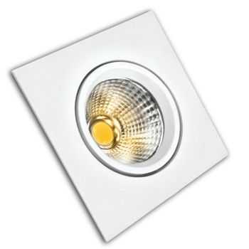 Aro Led Cob Alum.basc.cuad.blanc.5w.fria